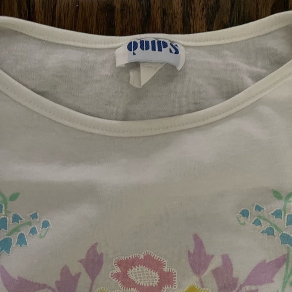 Vintage Pastel Short Sleeve 80’s Floral Blouse: Ladies Casual Retro Top - Picture 3 of 6